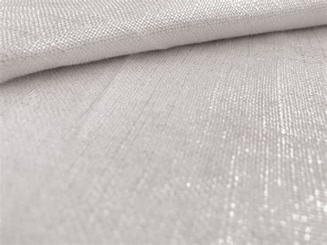 french white metallic linen-blend mood fabric|cotton linen fabric.